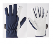Ръкавици от кожа и трико AGAZ сини размер 8