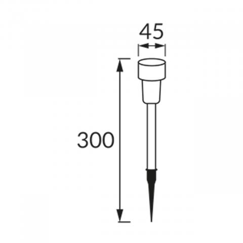 Соларна стик лампа PROSTO Хром  0.06W LED  6000K 1 LM  IP44, снимка 2 - Соларни лампи