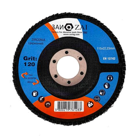 Абразивен ламелен диск 115х22мм P120 - Ламелни дискове за шлайфане