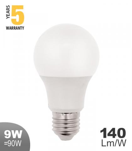 LED крушка E27  9W 1260LM 2700K - Лед крушки е27