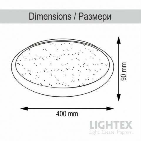 LED плафон CALYPSO max.54W 3000K-4000K-6500K 4400lm 220V димируем с дитанционно ф400mm бял - Плафони