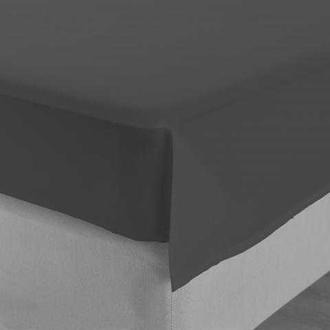 Долен чаршаф единичен 150x220 тъмно сив - Калъфки, чаршафи, пликове