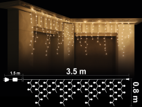 Светеща Завеса 'Висулка' 300 топло бели LED /диодни/ лампички