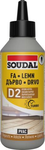 Лепило за дърво Soudal D2 250 г - Лепила за дърво