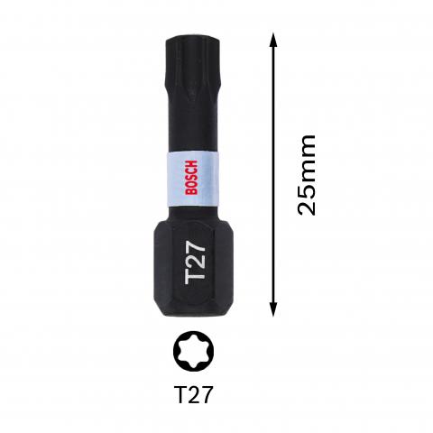 Комплект битове Impact Control T27 25 мм Bosch 2 бр, снимка 3 - Битове