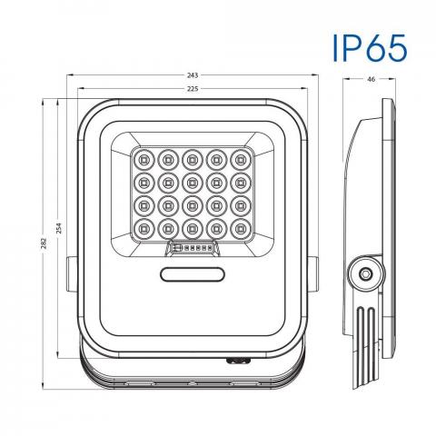 LED соларен прожектор HECTOR 10W 850lm 6400K  IP65, снимка 2 - Градински лампи