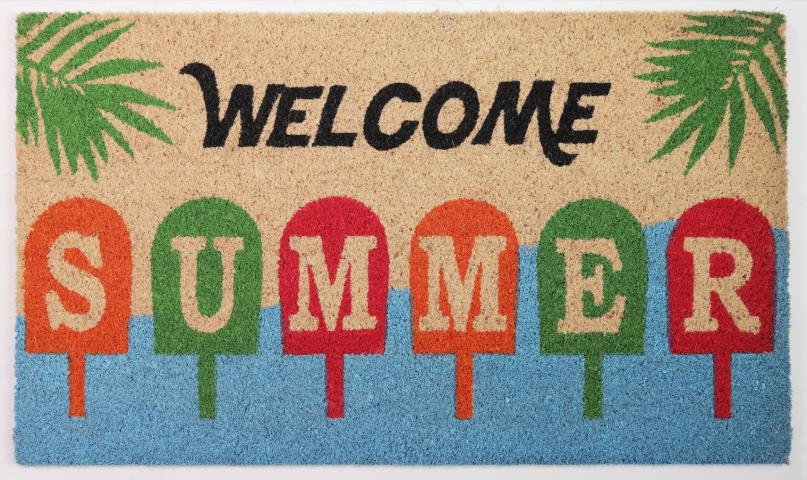 Изтривалка PVC кокос Welcome summer 40x60 см - Изтривалки