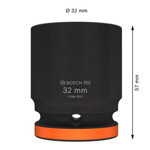 Вложка 3/4" 32 мм Bosch PRO стандарт, снимка 2 - Камъни за гедоре