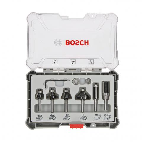 Комплект фрезери за ръбове 8 мм Bosch 6 бр, снимка 2 - Фрезери, зенкери