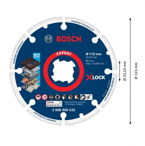 Диамантен диск за рязане на метал EXPERT 115x22.23 мм Bosch, снимка 3 - Диамантени дискове