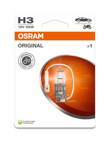 Авто крушка H3 Osram 12V 55W - Осветление