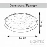 LED плафон CALYPSO max.54W 3000K-4000K-6500K 4400lm 220V димируем с дитанционно ф400mm бял