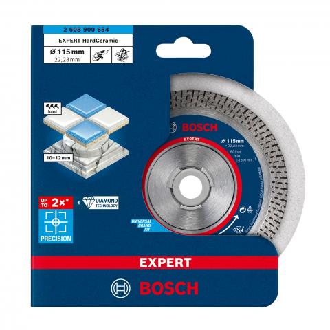 Диамантен диск за рязане Bosch EXPERT HardCeramic 115 мм, снимка 2 - Диамантени дискове
