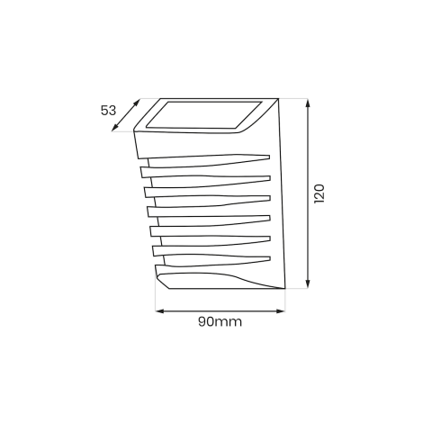 Соларен аплик  Strip 0.12W LED 3000K IP44, снимка 4 - Соларни лампи