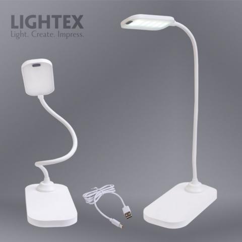 LED работна лампа SIGMA DC 5V 3W 3000K-6500K 200lm 1200mah Li-ion управление с жест IP20 бяла, снимка 2 - Лампи за бюро