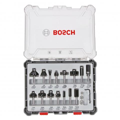 Комплект фрезери 6 мм Bosch 15 бр - Фрезери, зенкери
