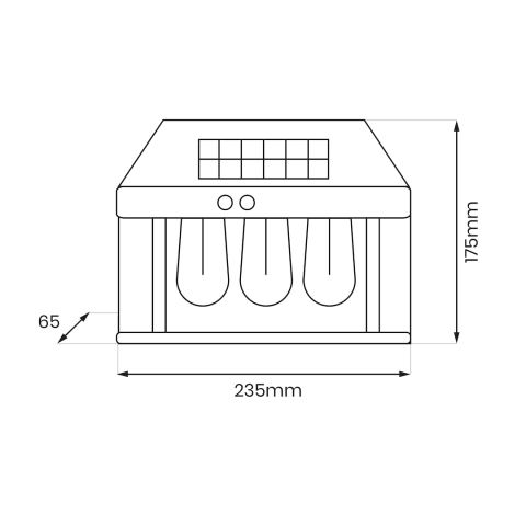 Соларен аплик с PIR  Filo 3 0.15W LED 3000K IP44, снимка 4 - Соларни лампи