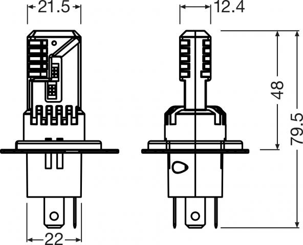 Авто крушка LED H4/H19 Osram 24V 2 бр., снимка 2 - Осветление