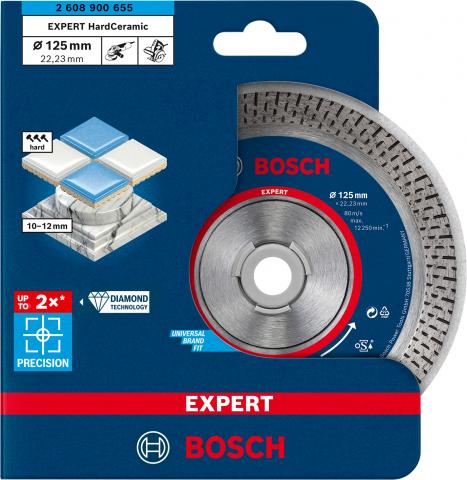 Диамантен диск за рязане Bosch EXPERT HardCeramic 125 мм, снимка 2 - Диамантени дискове