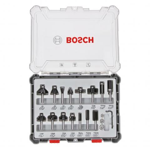 Комплект фрезери 8 мм Bosch 15 бр, снимка 2 - Фрезери, зенкери