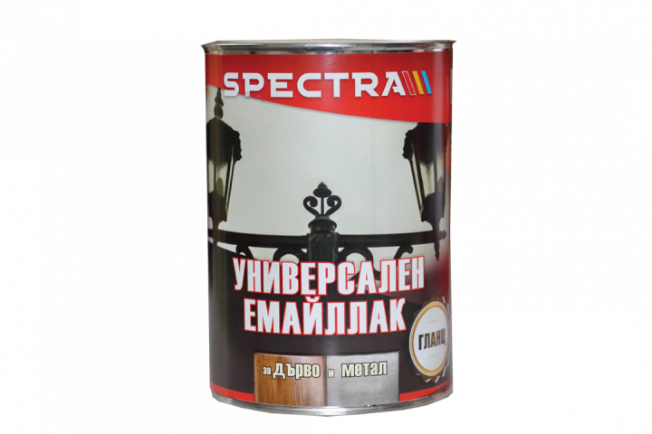 Емайллак Spectra Universal гланц 2.5л, бял - Бои за метал